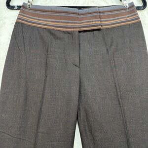Gunex Wool Blend Pants Womens‎ 6 Brown Made In Italy Wide Leg Career Trouser